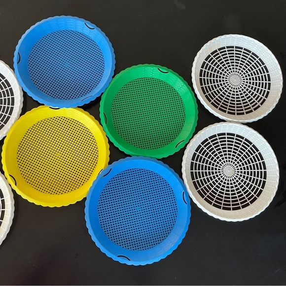 Vintage Reusable Plastic Paper Plate Holders Heavy Duty Picnic Camping Set 8 - Picture 4 of 12